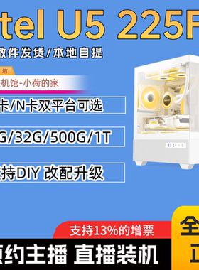 春节保价 intel U5 225F /5050/5060显卡/9060XT 16G海景房主机