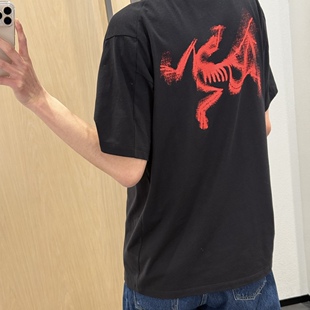 Arcteryx始祖鸟 SL Logo印花圆领套头透气短袖T恤 男款