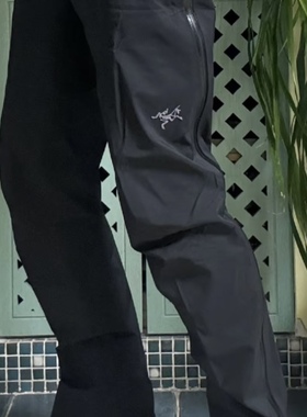 Arcteryx始祖鸟 BETA Pant 纯色直筒防水冲锋裤 男款 黑色