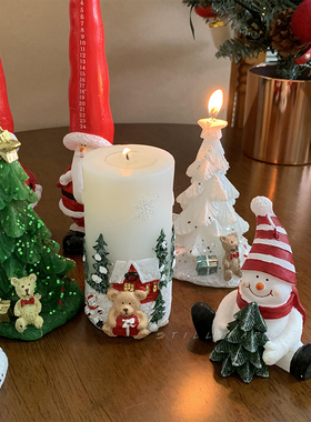 STILL原创手绘圣诞系列圣诞树圣诞老人小雪人香薰蜡烛新年礼物