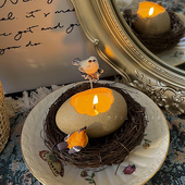 STILL 比翼鸟 创意手工鸟窝香薰蜡烛家用持久卧室摆件生日礼物