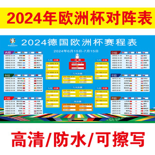 2024年欧洲杯德国体彩店赛程表宣传海报彩票店对阵表图贴纸海报