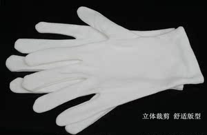 文玩手套白手套纯棉手套把玩佛珠手套首饰店专用手套纯棉白手套