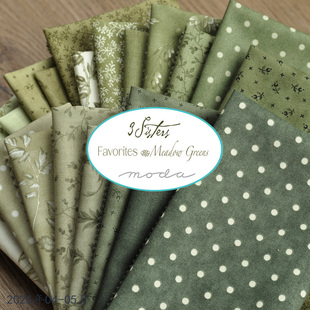 特价!MODA进口高档纯棉DIY手工拼布3Sisters Meadow Greens44362