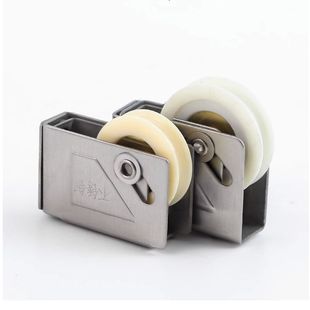 90型老式铝合金门窗滑轮推拉移门轮子玻璃窗户轨道不锈钢滚轮配件