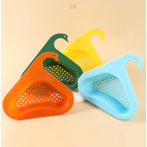 天鹅沥水篮挂式洗蔬菜沥水篮水槽厨房专用垃圾过滤篮干湿分离滤水