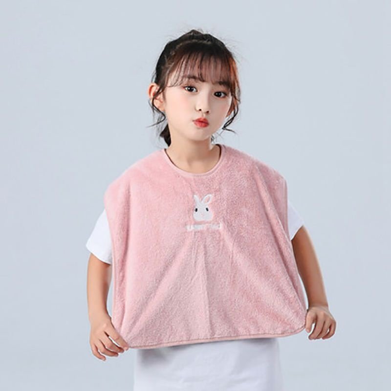 儿童洗漱巾不湿衣围嘴擦脸漱口巾刷牙吃饭围兜多功能毛巾宝宝擦脸