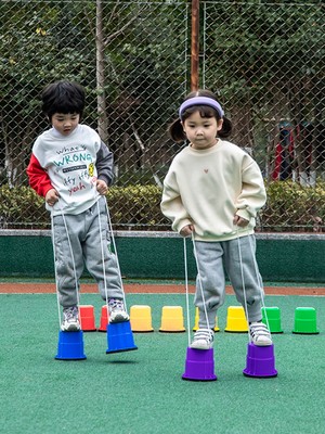 儿童踩高跷幼儿园亲子户外运动玩具小孩平衡感统训练器材家用游戏