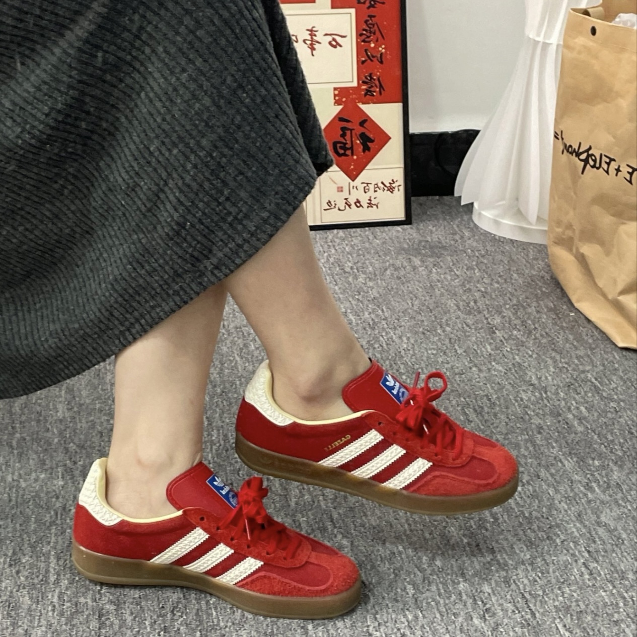 Adidas originals GEZELLE INDOOR 复古潮流耐磨低帮板鞋