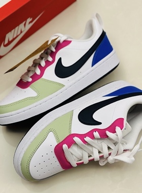 Nike耐克court borough GS 舒适百搭轻便耐磨低帮板鞋白黑红