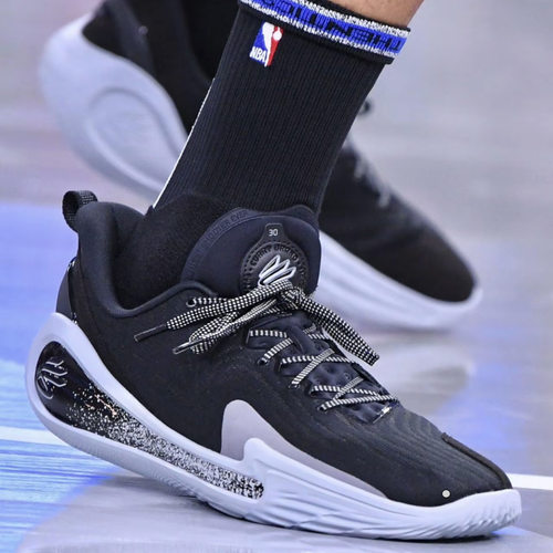 UA CURRY12安德玛库里黑白蓝实战篮球鞋低帮