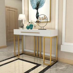 北欧轻奢玄关桌长条案台摆件装饰柜现代简约靠墙置物架门厅端景台