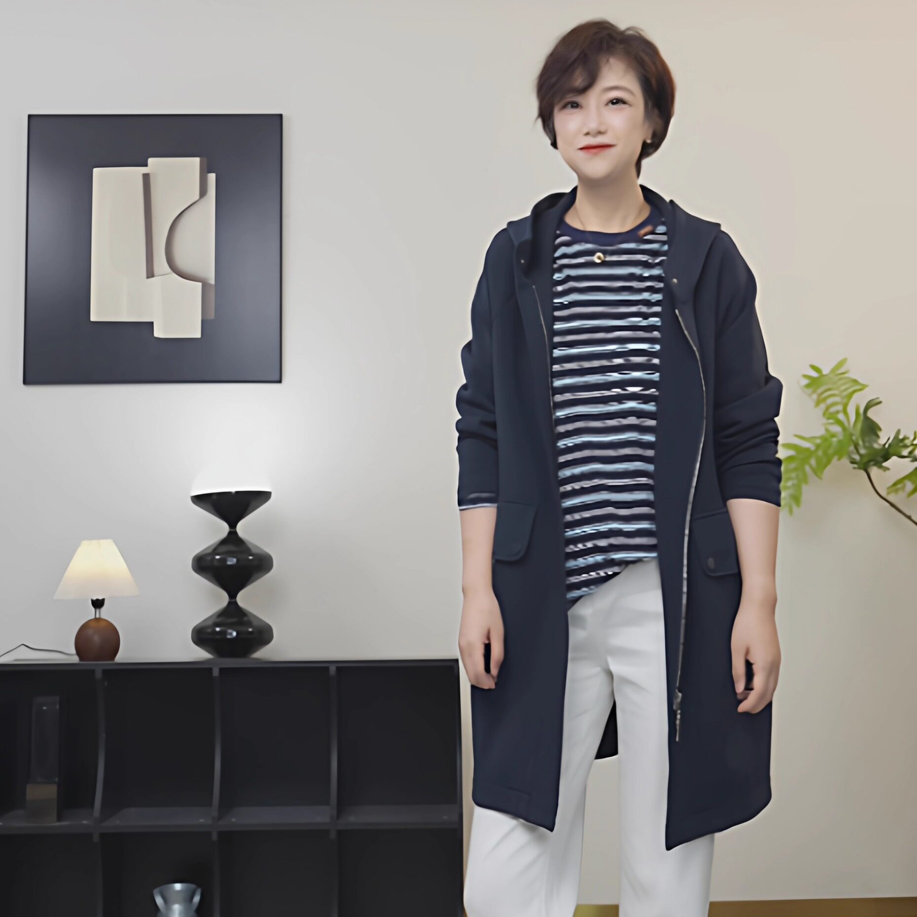 【U.M】御风连帽中长宽松风衣显瘦百搭简洁款