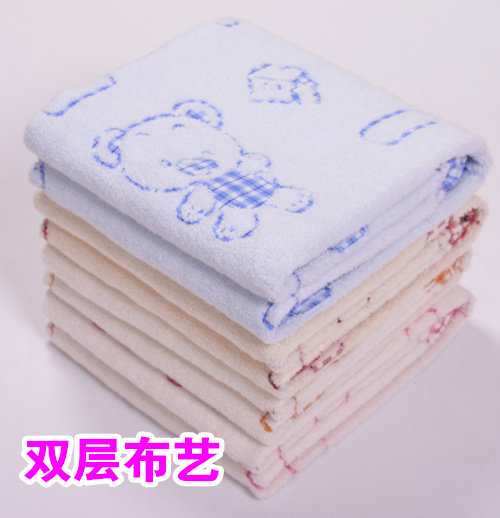 纯棉宝宝专用 婴儿方形加大加厚浴巾 儿童毛巾被双层布艺抱毯抱被