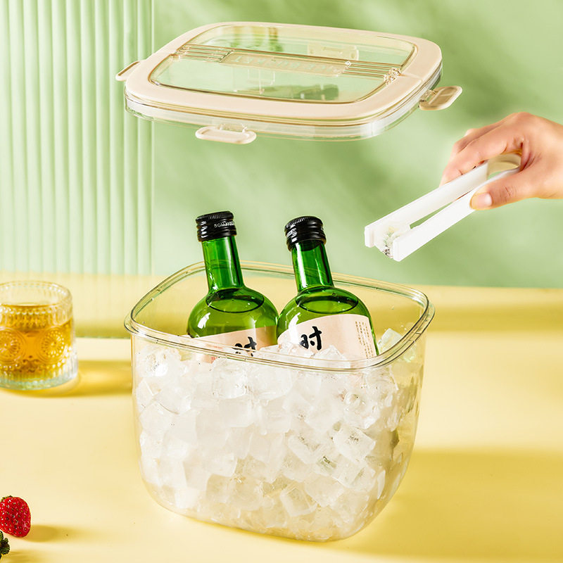 户外饮料冰桶手提密封啤酒大容量水果储物桶香槟带夹冰块桶便携