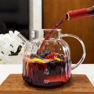 煮热红酒专用锅明火玻璃锅防烫器皿圣诞节冬季天冷玻璃煮锅耐高温