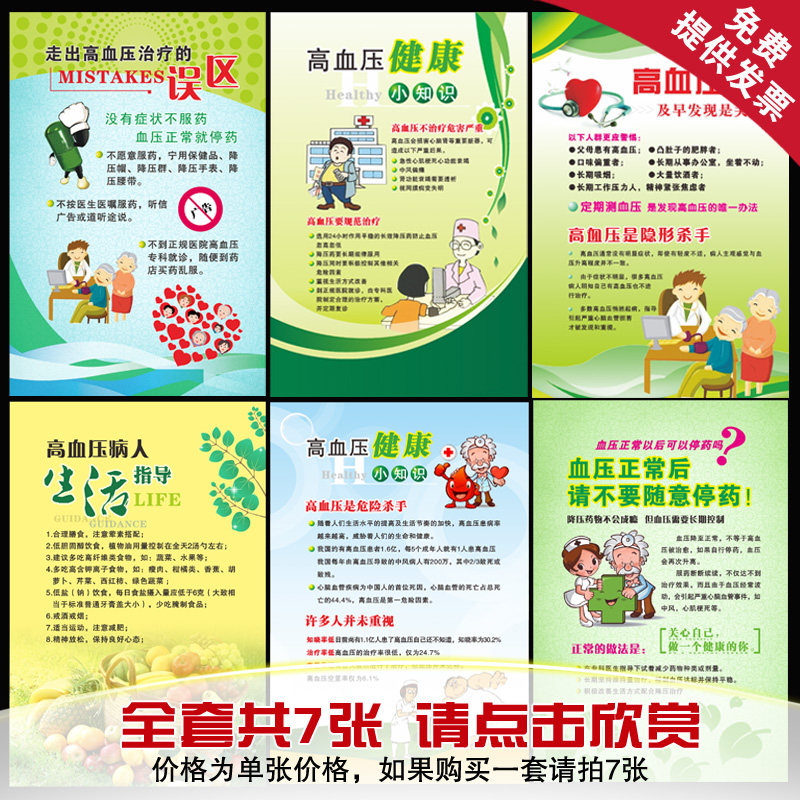 医院健康教育知识宣传展板 人体血压健康小知识海报 科室科普挂图