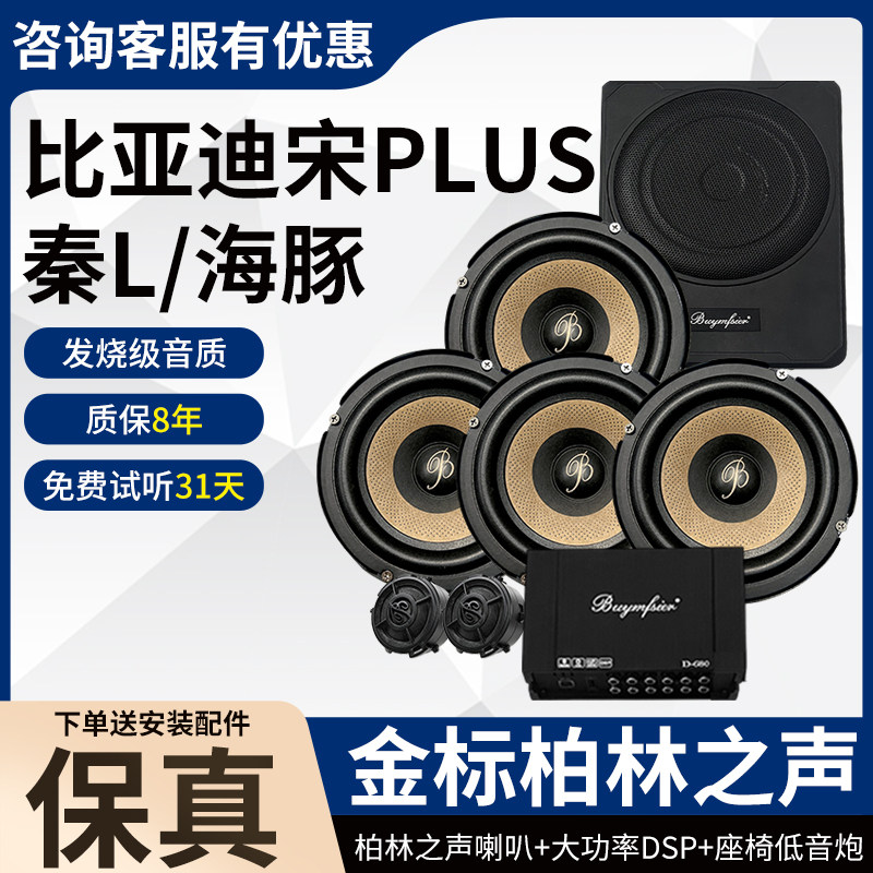 适用比亚迪宋PLUS秦L海豚柏林之声6.5寸中低音高音DSP低音炮改装