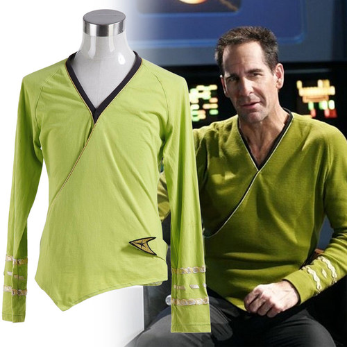 星际迷航StarTrek 柯克船长翠绿色T恤cos服男上衣cosplay服装表演