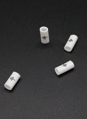 线缆号码管电工线标识标记电线号套管 白色梅花齿编号管 接地线符