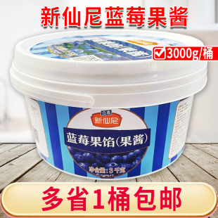 立高新仙尼蓝莓果馅果酱3kg甜品冰淇淋蛋糕慕斯西点夹心涂抹商用