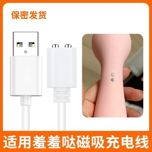 适用羞羞哒震小恶魔动棒跳小海鲸蛋成人玩具数据点磁吸式充电器线