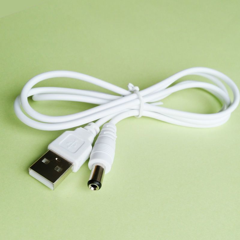 通用光疗美甲灯小风扇大圆头充电器线USB数据5.5接口36瓦充电线