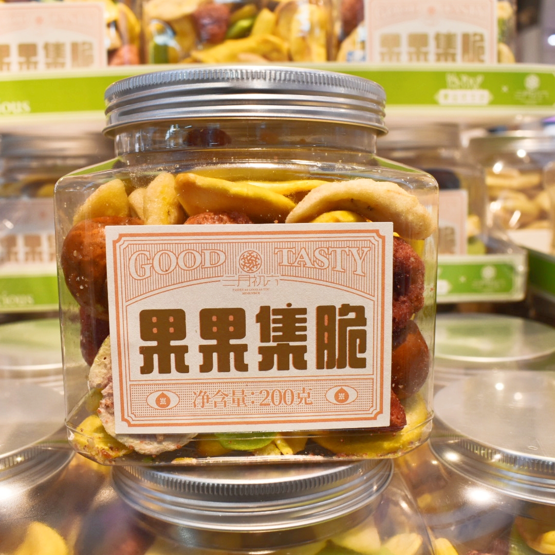 曼兹集鲜果果集脆200g芭蕉干菠萝蜜草莓猕猴桃黄桃冻干无花果包装