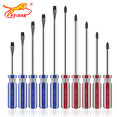 飞豹双色螺丝批螺丝刀6mm5mm杆小螺丝刀加长十字一字型螺丝批起子