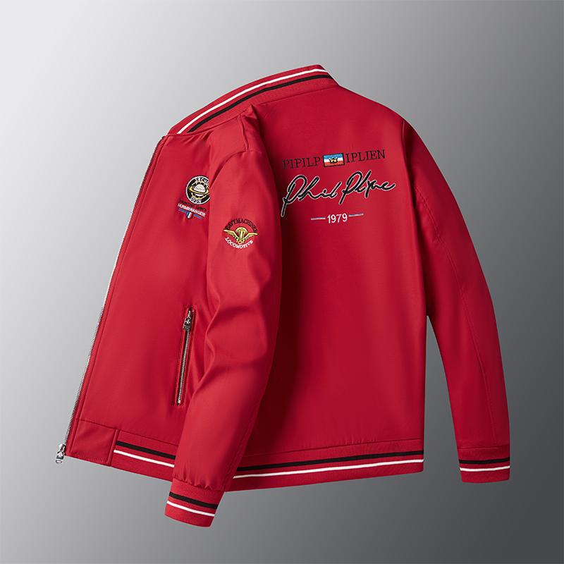 潮牌高端刺绣棒球服外套男夹克