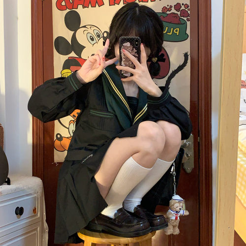 木子酱JK长袖水手服原创妖灵套装