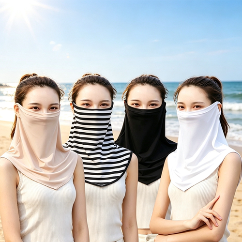 防晒面罩女夏季薄款透气防紫外线护颈围脖女士开车骑行遮阳套脖