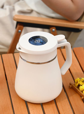 Nikolay陶瓷内胆焖茶壶316不锈钢温显保温壶闷泡壶户外喝茶泡茶壶