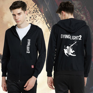消逝的光芒2丧尸行尸走肉游戏周边拼接连帽卫衣男女春秋外套衣服
