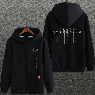 死亡搁浅2周边连帽卫衣加绒外套steam游戏周边拉链冬休闲拉链衣服