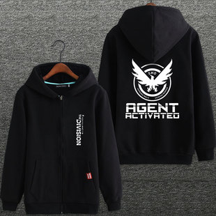 全境封锁2 秋冬拉链卫衣 steam周边 csgo 特工3D PS4游戏加绒外套