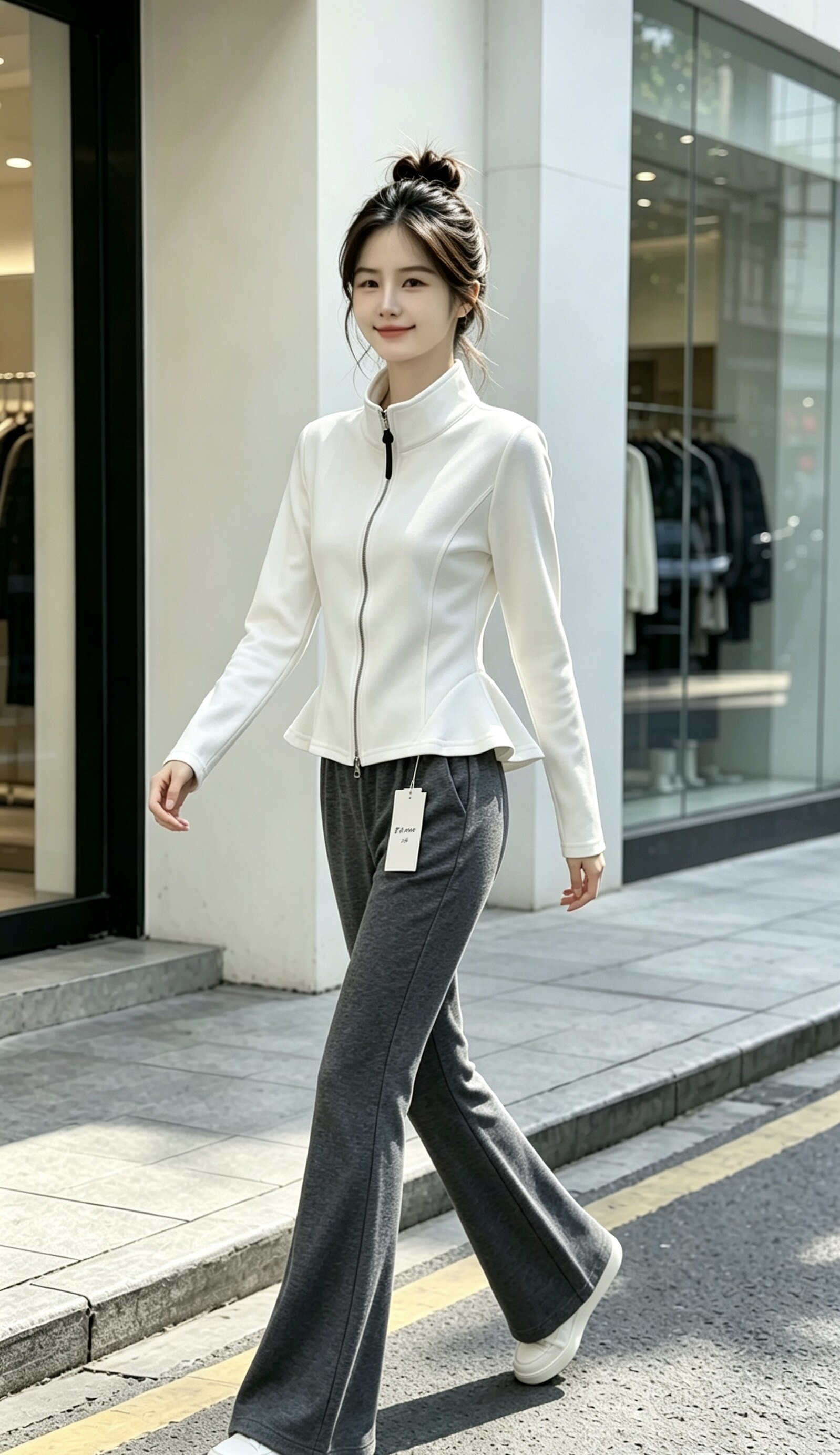 2026春装新款时尚休闲修身显瘦减龄高级感长袖卫衣女上衣潮外套