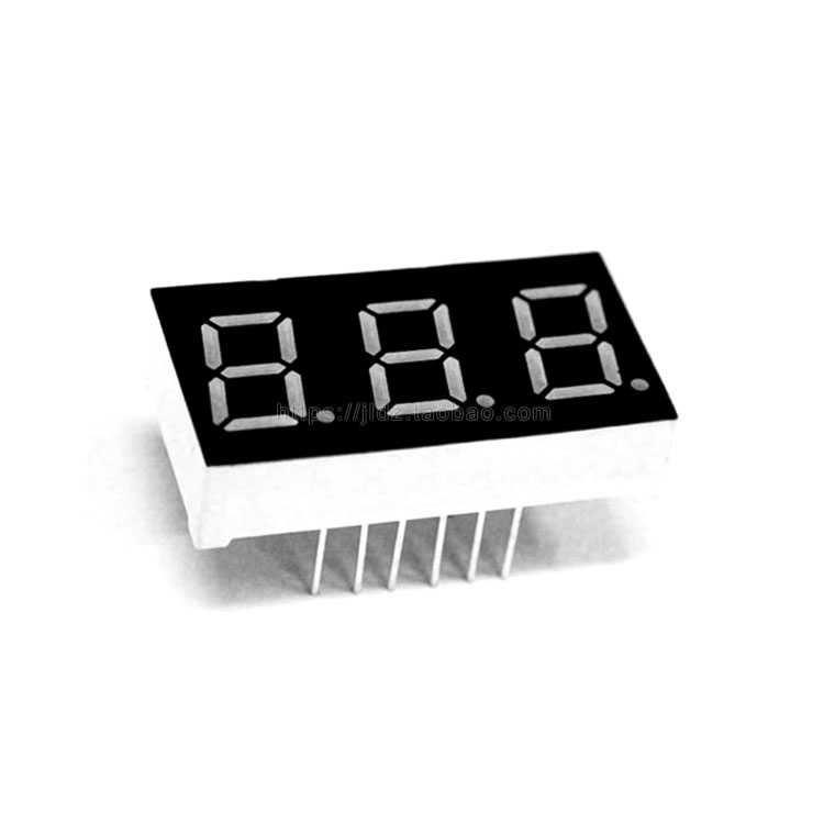 0.4英寸3位数码管红黄绿蓝白色
