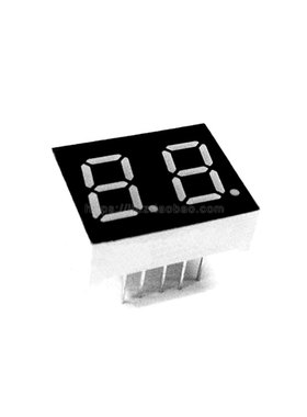 0.4英寸2位数码管共阴共阳红黄绿蓝白色4201AS,BS,AG,BG