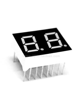 0.4英寸2位数码管静态共阴共阳红黄绿色4201CS,DS,CG,DG