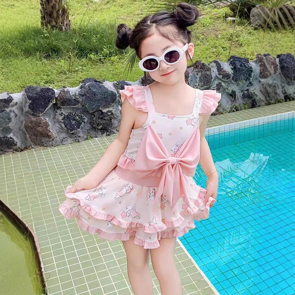女童分体泳装夏装儿童游泳衣2025新款洋气公主风宝宝可爱分体泳衣