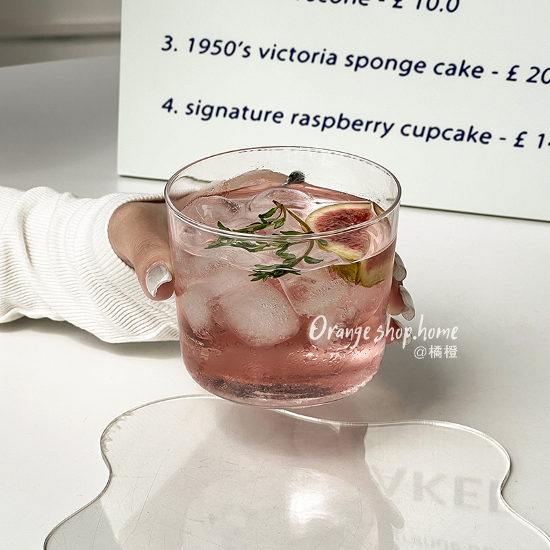 橘橙玻璃杯创意可乐杯饮品杯