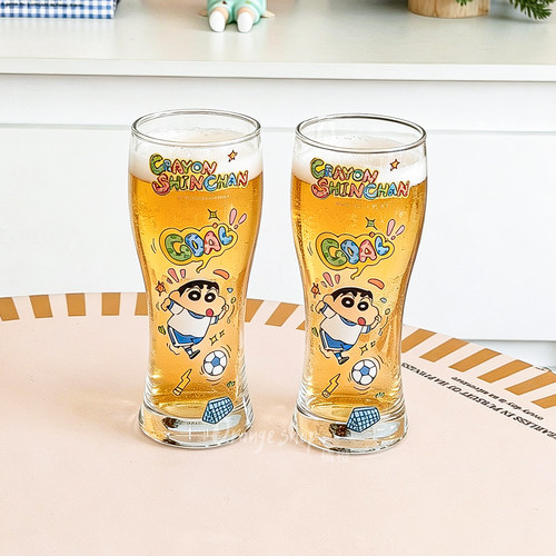 橘橙世界杯足球小新啤酒杯大容量