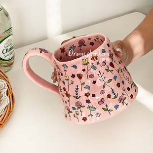 创意陶瓷马克杯家用女士高颜值咖啡杯牛奶杯子设计感小众水杯轻奢