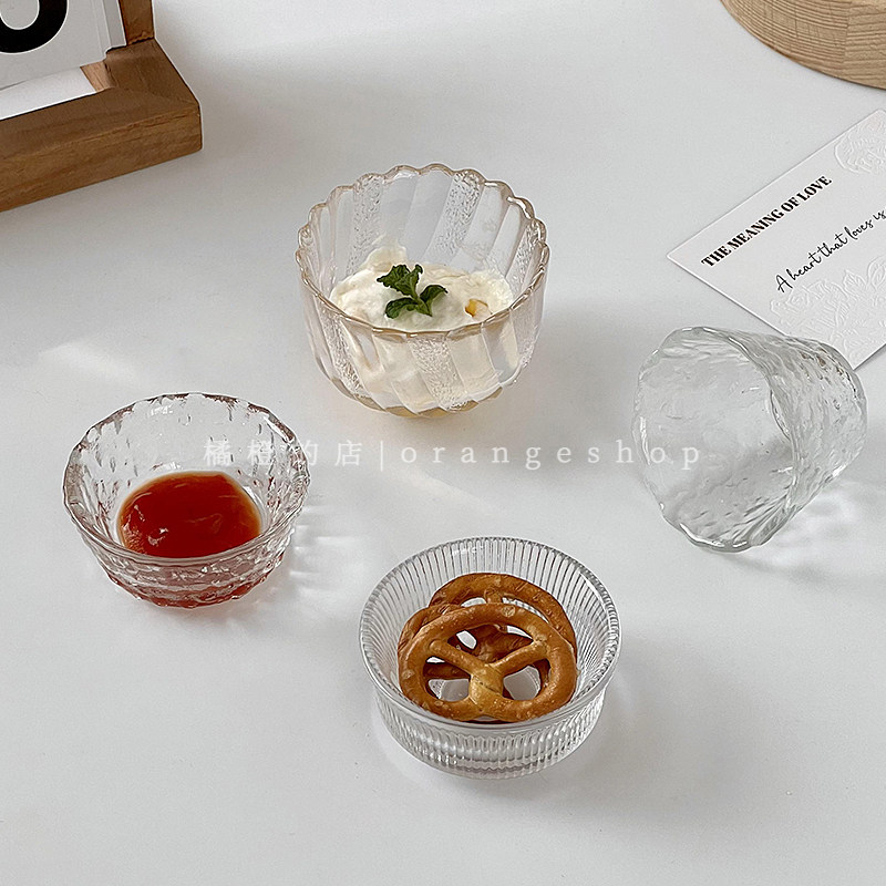 ins日式磨砂玻璃小料碟酱油碟