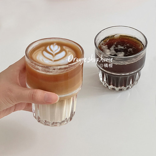 可叠黑白咖啡杯冰美式冷萃