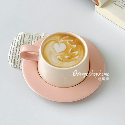 简约可爱下午茶咖啡杯碟ins风