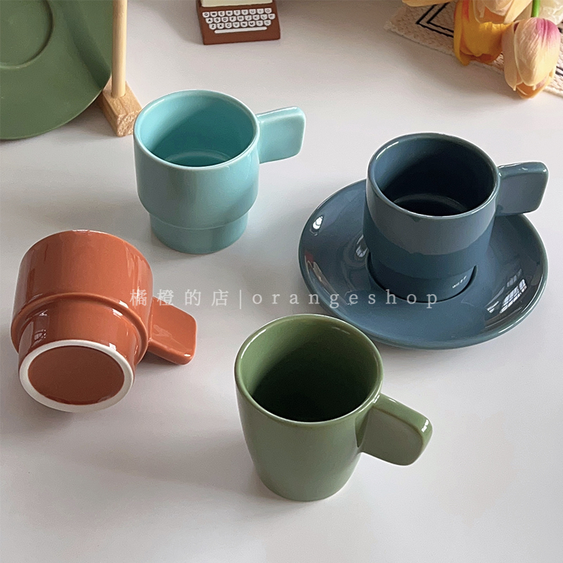 北欧复古意式浓缩咖啡杯杯碟套装
