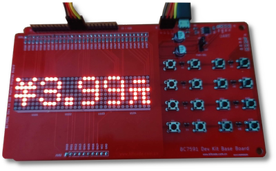 BC7591开发套件-含点阵及数码管LED板及16键键盘(Arduino兼容)