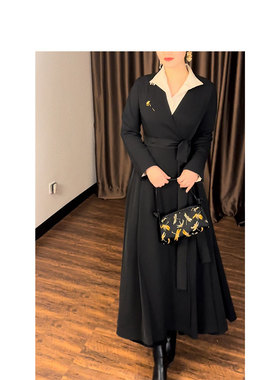 2023秋季新款新中式复古轻奢气质修身显瘦大摆风衣外套改良马面裙